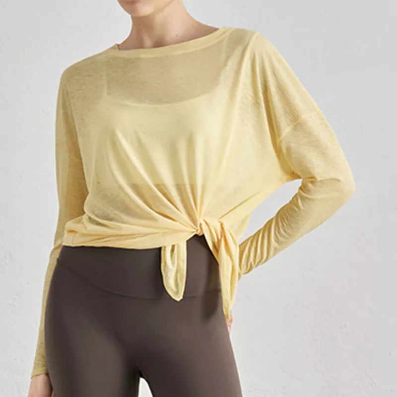 Loose And Thin Long-Sleeved Yoga Top
