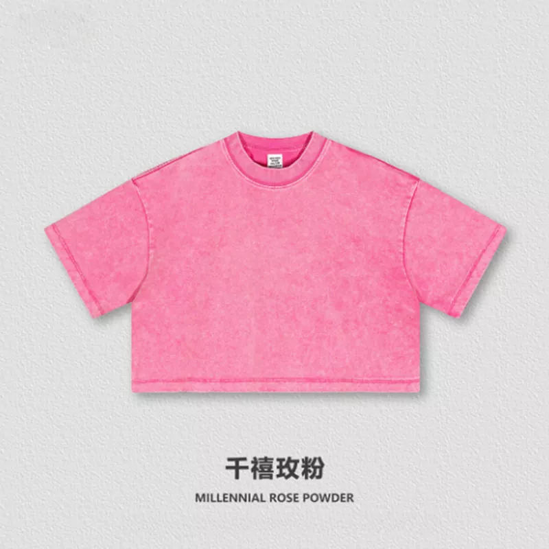 Washed Vintage Short-Sleeve Daily Women's T-shirt