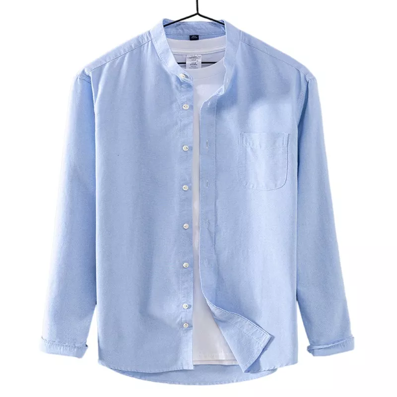 New Men's Cotton Casual Long Sleeve Shirt